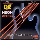 Dr Jeu de cordes guitare basse Neon Medium orange NOB45
