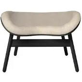UMAGE A Conversation Pouf Ottoman Black Oak | White Sands