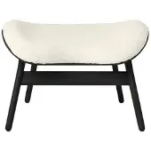 UMAGE A Conversation Piece Pouf Black Oak | Teddy White