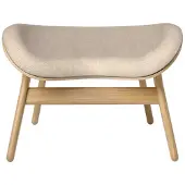 UMAGE A Conversation Pouf Ottoman Oak | White Sands