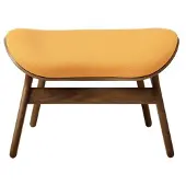 UMAGE A Conversation Pouf Ottoman Dark Oak | Tangerine