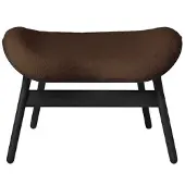 UMAGE A Conversation Pouf Ottoman Black Oak | Teddy Brown