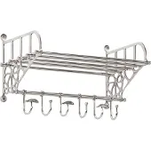 vidaXL Porte-bagages avec cintres mural aluminium