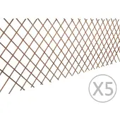vidaXL Clôture en osier 5 pcs 180x90 cm
