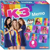 Studio 100 Jeu de mémoire K3 pour les enfants à partir de 3 ans, 72 cartes, 2 à 4 joueurs