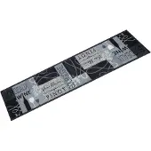 vidaXL Tapis de cuisine lavable imprimé Wine gris 60x300 cm velours