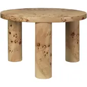 Ferm Living Post Table Basse Small | Poplar Burl Veneer