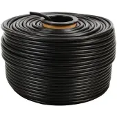 Pro Câble réseau extérieur CAT 6, S/FTP (PiMF), noir, 100 m - Conducteur en aluminium recouvert de cuivre (CCA), AWG 23/1 (massif), gaine en polyéthylène (PE)