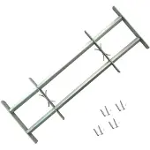 vidaXL Grille réglable de sécurité de fenêtres et 2 barres 1000-1500mm