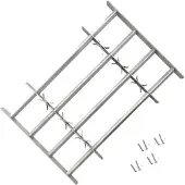 vidaXL Grille réglable de sécurité de fenêtres et 4 barres 500-650 mm