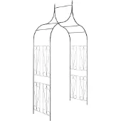 vidaXL Arche de jardin Design de piquet plantes grimpantes Vert foncé
