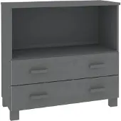 vidaXL Sideboard HAMAR gris foncé 85x35x80 cm Pin massif
