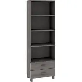 vidaXL Highboard HAMAR gris clair 60x35x180 cm Pin massif