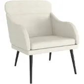 vidaXL Fauteuil crème 63x76x80 cm velours