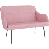 vidaXL Banc Rose 110x76x80 cm Velours