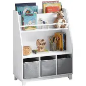SoBuy Bibliothèque - 6 compartiments - Blanc - 63x80x28 cm