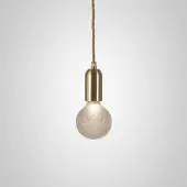 Lee Broom Crystal Bulb Suspension Frosted glass | Brushed Brass