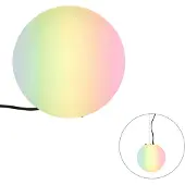 QAZQA Lampe d'extérieur intelligente blanche 25 cm IP65 avec WiFi A60 - Nura
