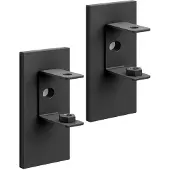 Zack support mural en acier inoxydable pour LINEA set de 2 pièces montage collé noir mat 40585