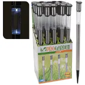 Vdm Lampe de jardin solaire RVS 70 cm chrome