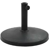 vidaXL Socle rond de parasol Polyrésine 10 kg Noir
