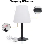 Gastronoble Lampe de table solaire LED - Couleur blanc chaud