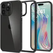Spigen Ultra Hybrid Apple iPhone 15 Pro Back Cover Transparent avec Bord Noir
