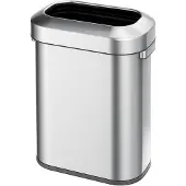 EKO - Urban oval waste bin 60 litres - Acier inoxydable - Acier inoxydable mat