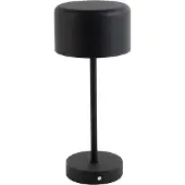 Reality Leuchten - Lampe de table moderne noire rechargeable - Poppie Touch-fonction Dimmer I Dimmable I Salon I Chambre à coucher - Acier Rond - I (non interchangeable) LED