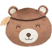 Atmosphera Coussin « Tête d'ours », marron (30 x 10 cm)