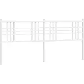 vidaXL Tête de lit en métal blanc 193 cm