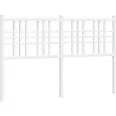 vidaXL Tête de lit de rechange en métal blanc 120 cm