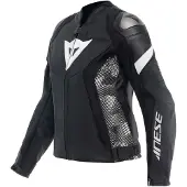 Dainese Avro 5 Veste en cuir (IT48) Noir/Blanc 42 femme