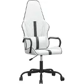 vidaXL Chaise de jeu blanc et noir similicuir