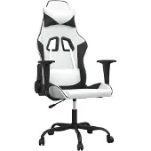 vidaXL Chaise de jeu blanc et noir similicuir