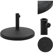 vidaXL Pied de parasol Rond 19 kg Noir Polyrésine