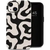 Selencia Coque arrière Vivid pour Apple iPhone 14 - Art Wave Black