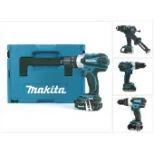 Makita Perceuse-visseuse à percussion sans fil DHP 458 Y1J 18 V 91 Nm dans un coffret Makpac + 1 batterie de 1,5 Ah