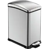 EKO - Nouveau seau à déchets Rejoice, 15 litres - Acier inoxydable et plastique - Finition mate