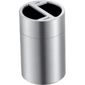 V-Part Poubelle de recyclage grand volume 2 x 60 L Poubelle de recyclage en aluminium avec 2 seaux