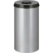 V-Part Corbeille à papier auto-extinguible 50 L Argenté et noir