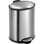 EKO - Ellipse Poubelle à pédale 12 litres - Acier inoxydable Plastique - Acier inoxydable mat
