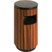 V-Part Poubelle extérieure 33 Litres Noir/Bois