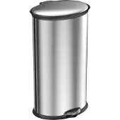 EKO - Ellipse Poubelle à pédale 30 litres - Acier inoxydable Plastique - Acier inoxydable mat