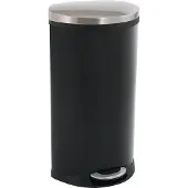 EKO - Shell Bin Poubelle à pédale 30 litres - steel Plastic - Noir