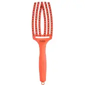 Olivia Garden Brosse à doigts Care Iconic en poils de sanglier et nylon Orange Dream