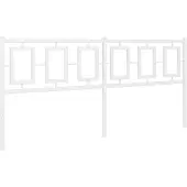 vidaXL Tête de lit de rechange en métal blanc 180 cm