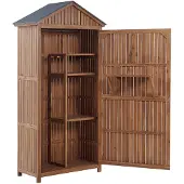 Beliani Armoire De Jardin En Bois 200 X 100 Cm Savoca