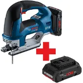 Bosch GST 18V-155 BC Scie sauteuse sans fil 18 V 155 mm ( 06015B1002 ) Brushless + 2x batterie ProCORE 4,0 Ah + chargeur + L-Boxx