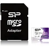 Silicon Power memory card Micro SDXC 128Go UHS-I U3 V30 +adapter up to 100Mo/s